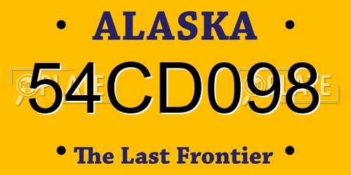 54CD098 Alaska License Plate