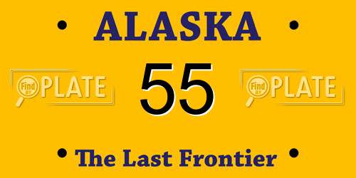 55 Alaska License Plate