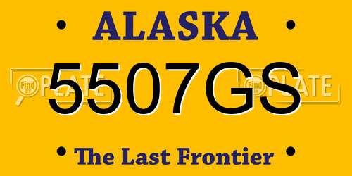 5507GS Alaska License Plate