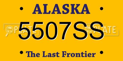 5507SS Alaska License Plate