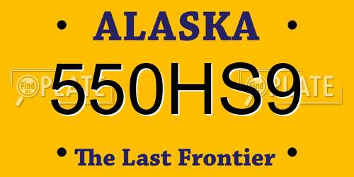 550HS9 Alaska License Plate