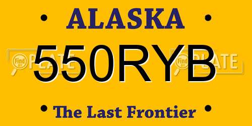 550RYB Alaska License Plate