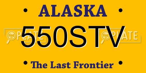 550STV Alaska License Plate