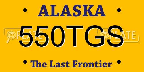 550TGS Alaska License Plate