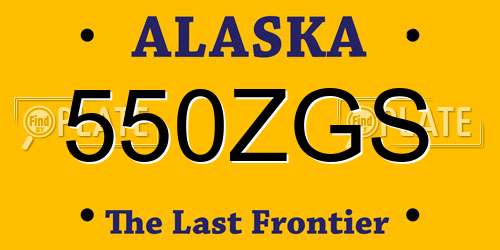 550ZGS Alaska License Plate
