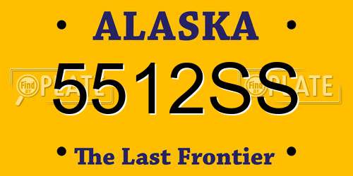 5512SS Alaska License Plate