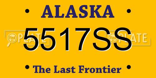 5517SS Alaska License Plate