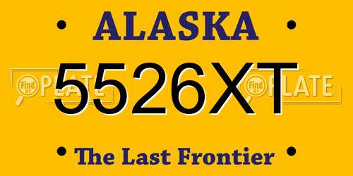 5526XT Alaska License Plate