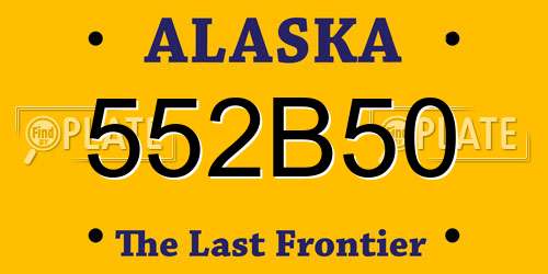 552B50 Alaska License Plate