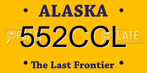 552CCL Alaska License Plate
