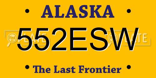 552ESW Alaska License Plate