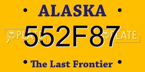 552F87 Alaska License Plate