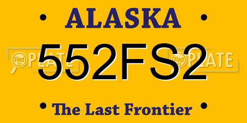 552FS2 Alaska License Plate