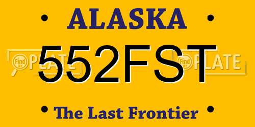 552FST Alaska License Plate