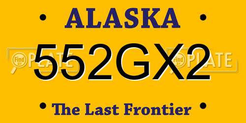 552GX2 Alaska License Plate