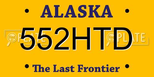 552HTD Alaska License Plate