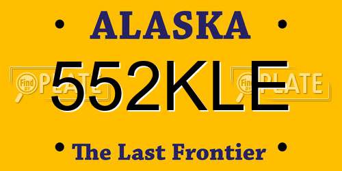 552KLE Alaska License Plate