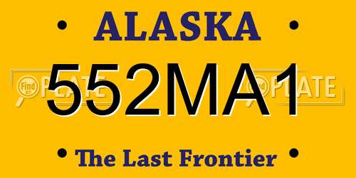 552MA1 Alaska License Plate