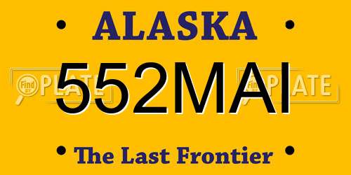 552MAI Alaska License Plate