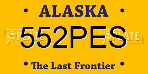 552PES Alaska License Plate
