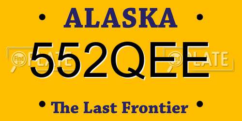 552QEE Alaska License Plate