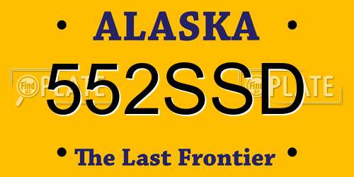 552SSD Alaska License Plate