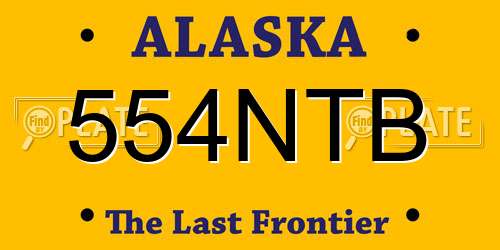 554NTB Alaska License Plate