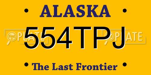 554TPJ Alaska License Plate