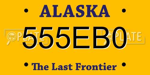555EB0 Alaska License Plate
