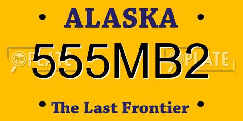 555MB2 Alaska License Plate