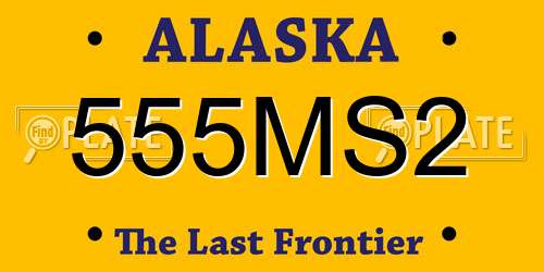 555MS2 Alaska License Plate