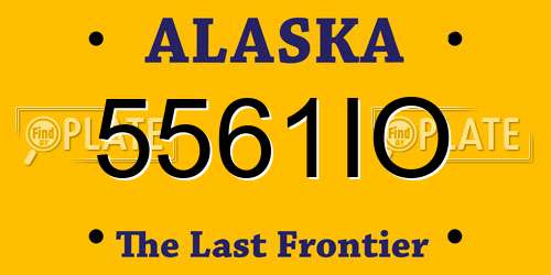 5561IO Alaska License Plate