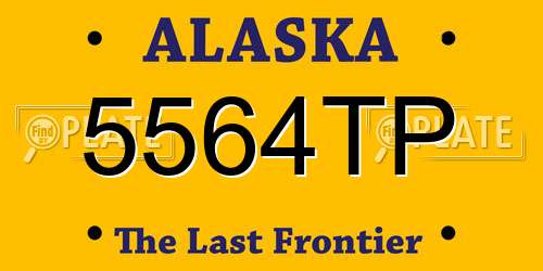 5564TP Alaska License Plate