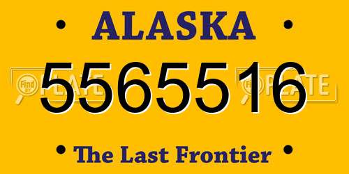 5565516 Alaska License Plate