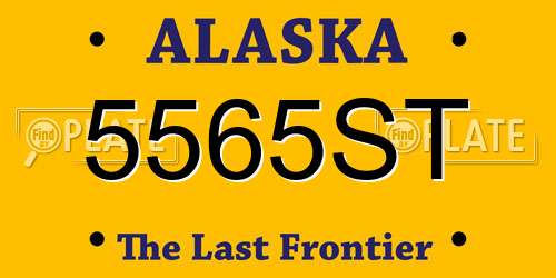 5565ST Alaska License Plate