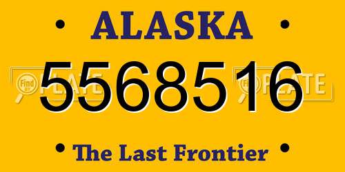 5568516 Alaska License Plate