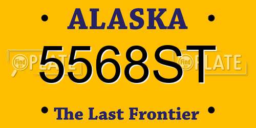 5568ST Alaska License Plate