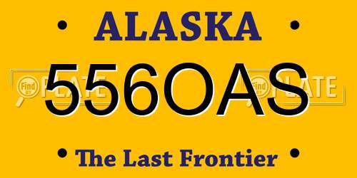 556OAS Alaska License Plate