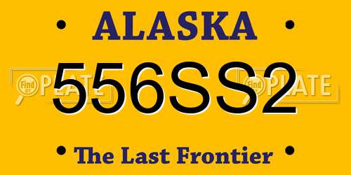 556SS2 Alaska License Plate