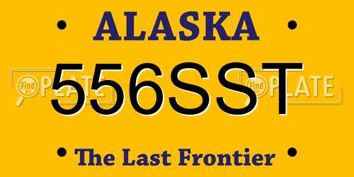 556SST Alaska License Plate