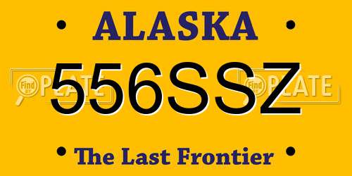 556SSZ Alaska License Plate