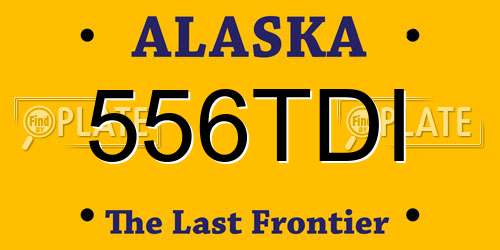 556TDI Alaska License Plate