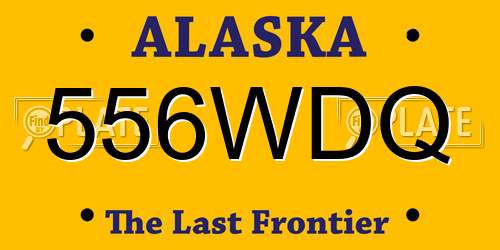 556WDQ Alaska License Plate