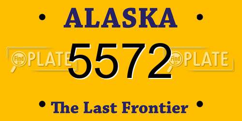 5572 Alaska License Plate