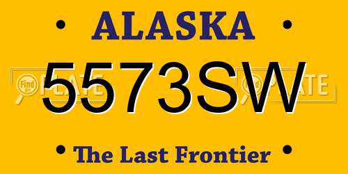 5573SW Alaska License Plate
