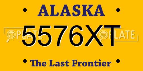 5576XT Alaska License Plate