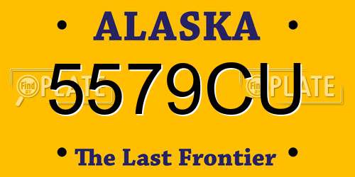 5579CU Alaska License Plate