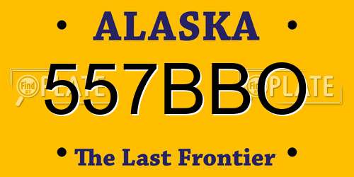 557BBO Alaska License Plate