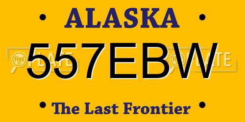 557EBW Alaska License Plate