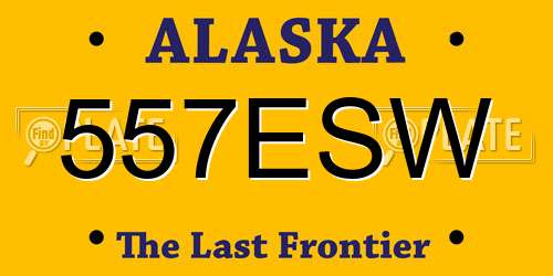 557ESW Alaska License Plate